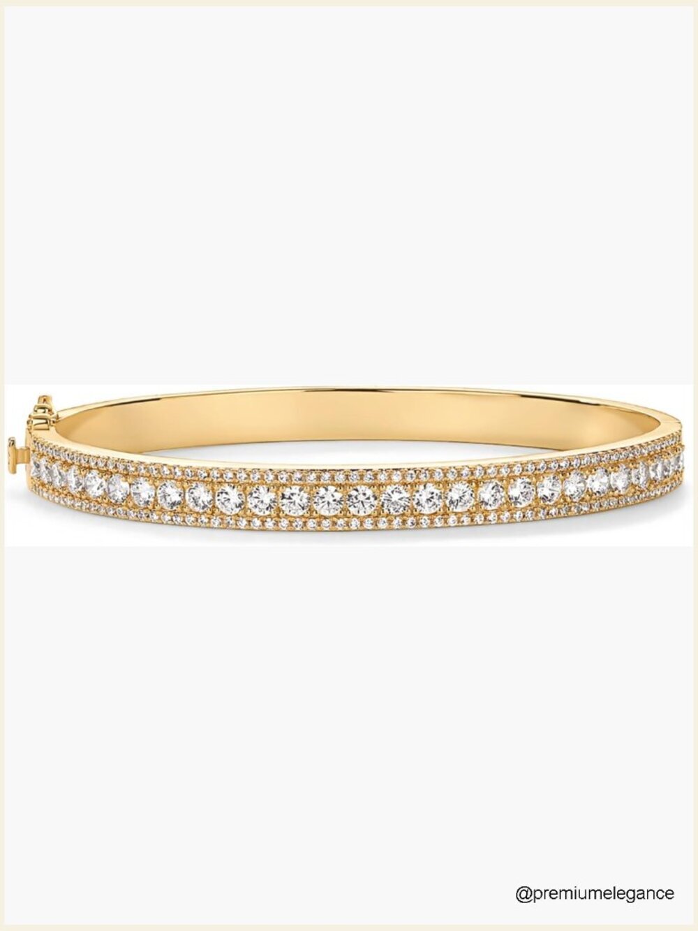 14K Gold Plated Cubic Zirconia Bangle Tennis Bracelet Love Cuff Bracelet Women
